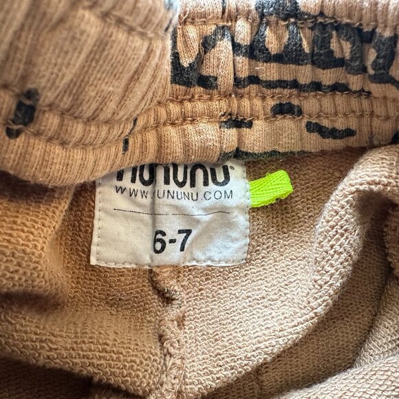 Nununu Kids Goofy Skull Print Sweatpants Joggers in Mocha size 6 7 - Picture 13 of 15